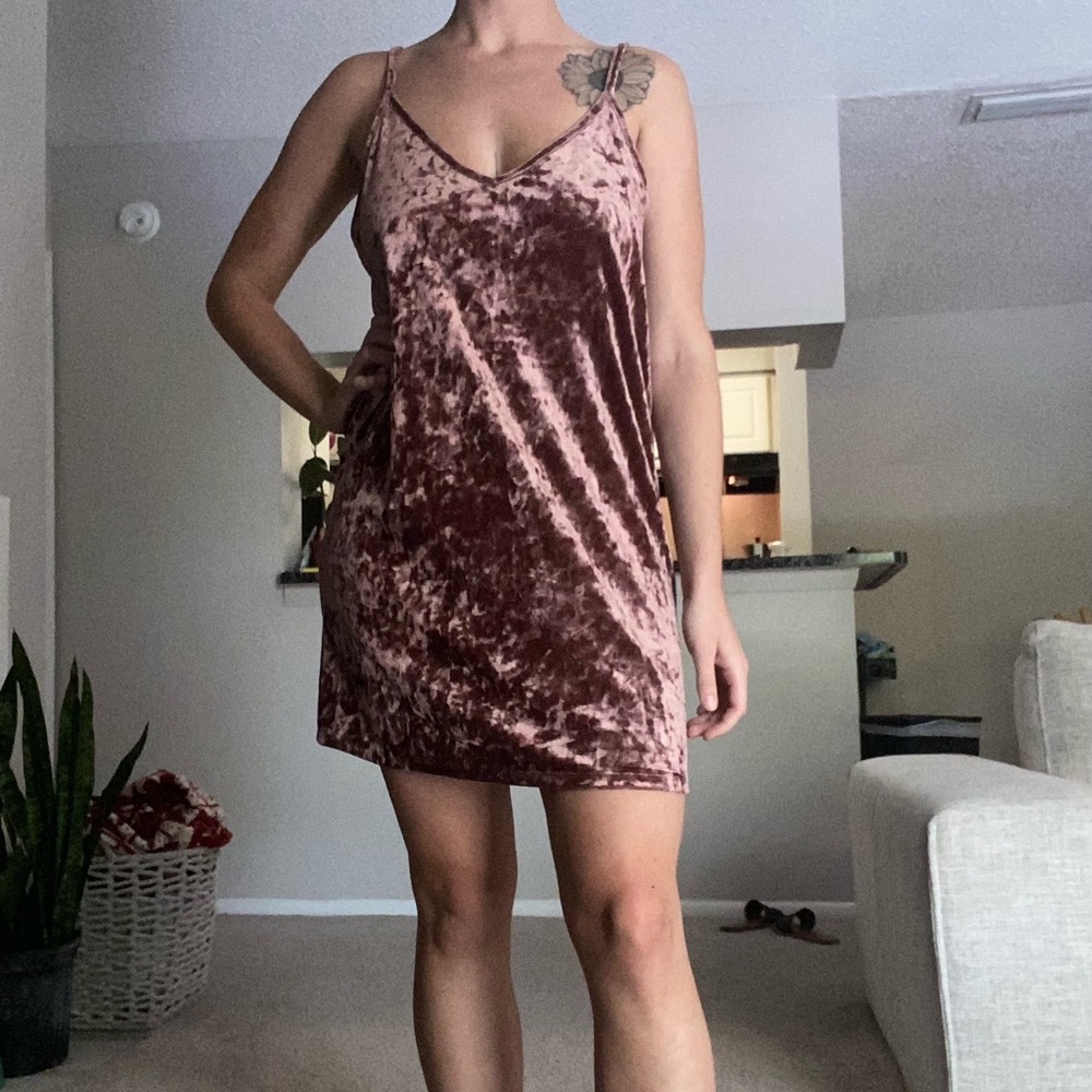 Pink velvet dress size S